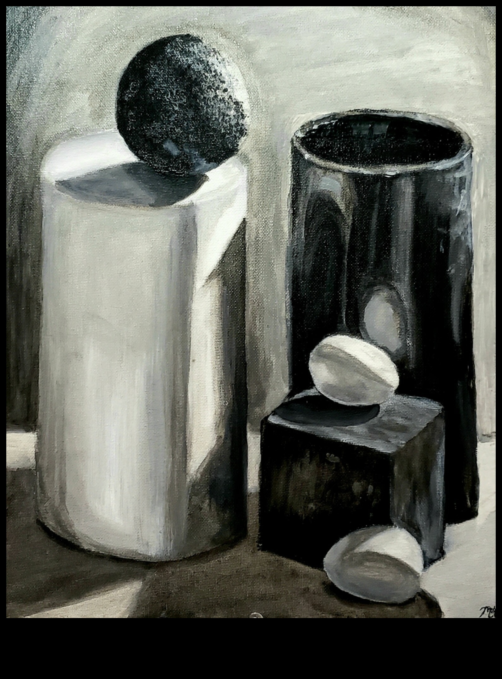 שקט במונוכרום: ציור אובייקטים נצחיים