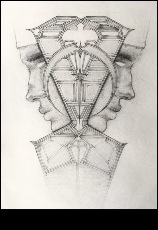 סימטריית גרפיט: השגת איזון בציורי עיפרון