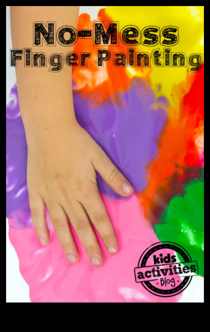 צבע אצבע ללא בלגן 1 ציור אצבעות ללא בלגן: עשה זאת בעצמך לילדים יצירתיים ללא בלגן