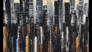 קווי רקיע בפחם: יצירת ציורי נוף עירוני דרמטיים