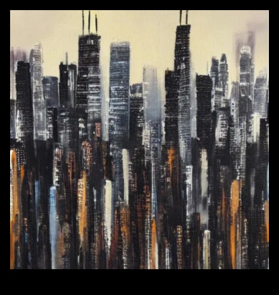 קווי רקיע בפחם: יצירת ציורי נוף עירוני דרמטיים
